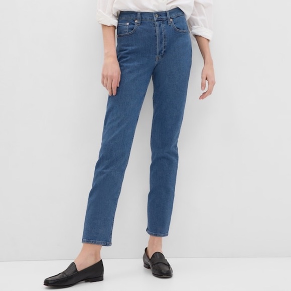 High Rise Straight Leg Jeans Long Inseam - Picture 3 of 12